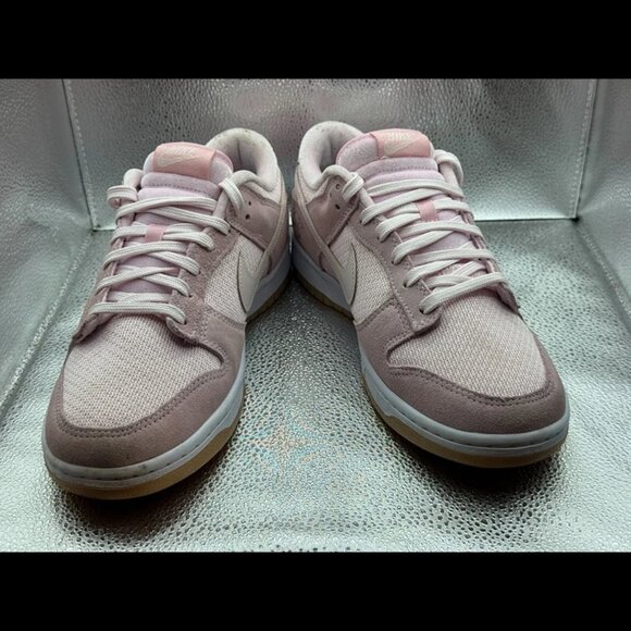 Size 11 Nike Dunk Low Teddy Bear Light Soft Pink Athletic Running Suede Sneaker - Picture 4 of 10